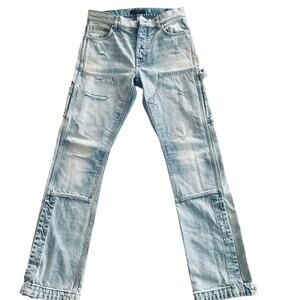 AMIRI: Men's Distressed Blue Carpenter Jeans - 29